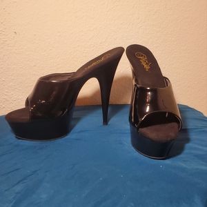 Black Pleaser Heels